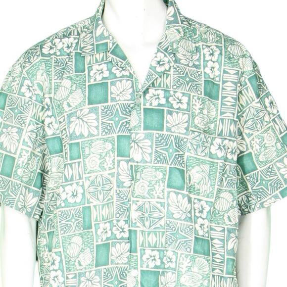 Jade Fashions Flower Floral Orchid Fish Hawaiian Aloha Tropical Camp Shirt 3XL - Picture 1 of 5